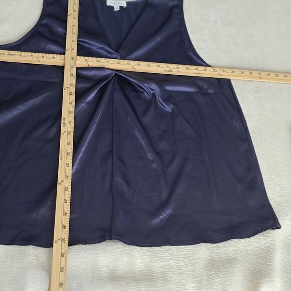 Gilli satin sleeveless blouse Blue Size 2x Stitch Fix office Formal Polished - Picture 3 of 5